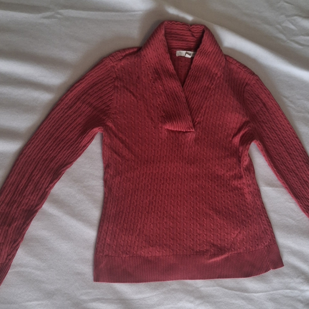 Elegant Cowl Neck Sweater in Rich Red